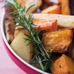 Balsamic roasted vegetables with rosemary