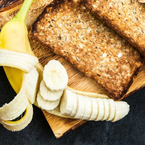 Banana and walnut toast