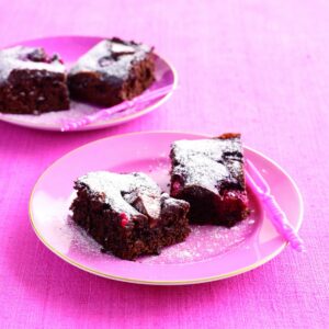 Chocolate, raspberry and Toblerone brownies