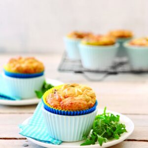 Courgette, basil and feta muffins