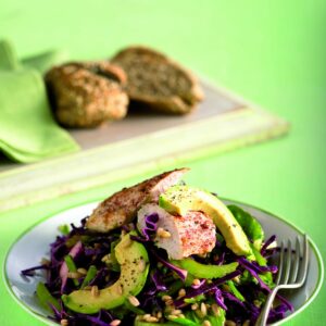 Hearty chicken and avocado salad
