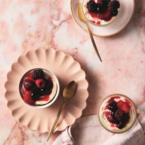 Baked ricotta with fruit