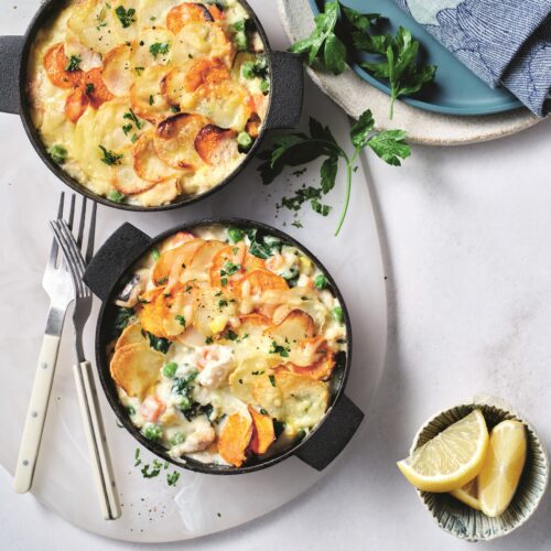 Creamy fish pies