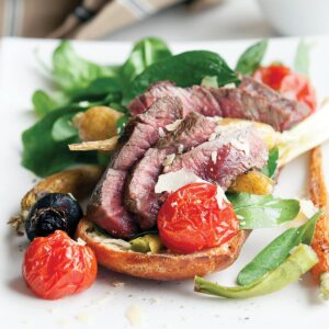 Italian steak salad stack