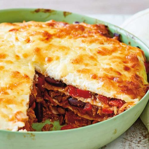Mexican lasagne