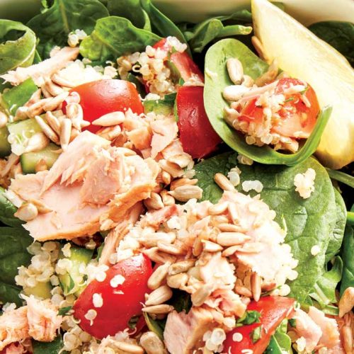 Quinoa tabouli with chilli tuna