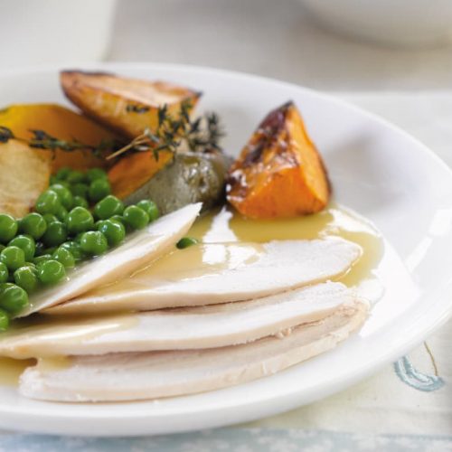 Roast chicken dinner made healthier