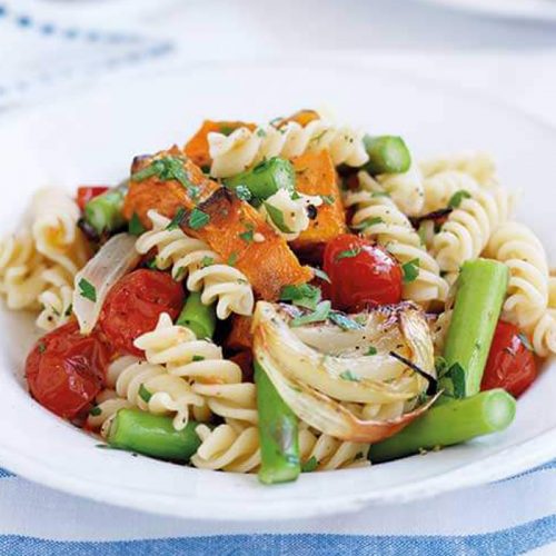 Vegan roast vegetable pasta