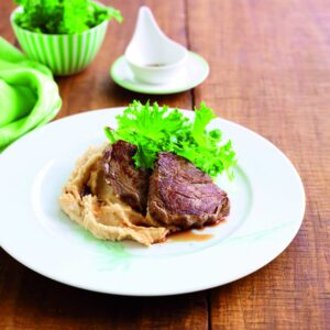 Super-fast steak and mash