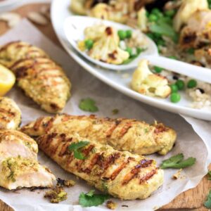 Tandoori chicken with cauliflower rice