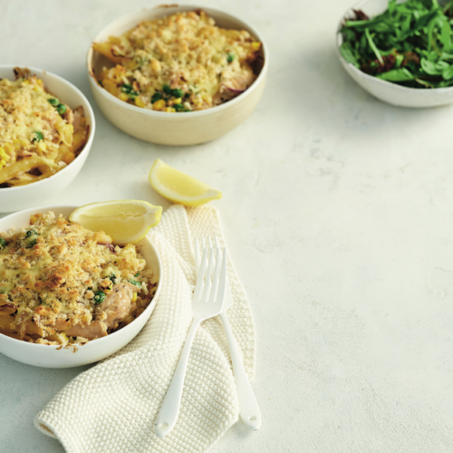 Tuna and sweetcorn pasta bake